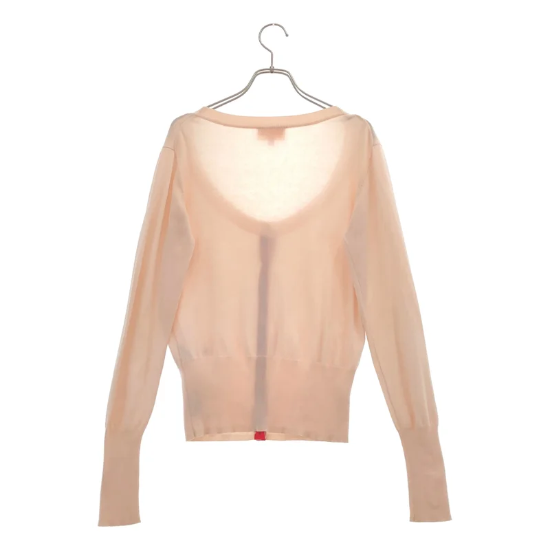 VIVIENNE WESTWOOD RED LABEL / ヴィヴィアンウエストウッドレッドレーベル | コットン混 ロゴ刺しゅう ワイドネック ニットカーディガン | 2 | レディース