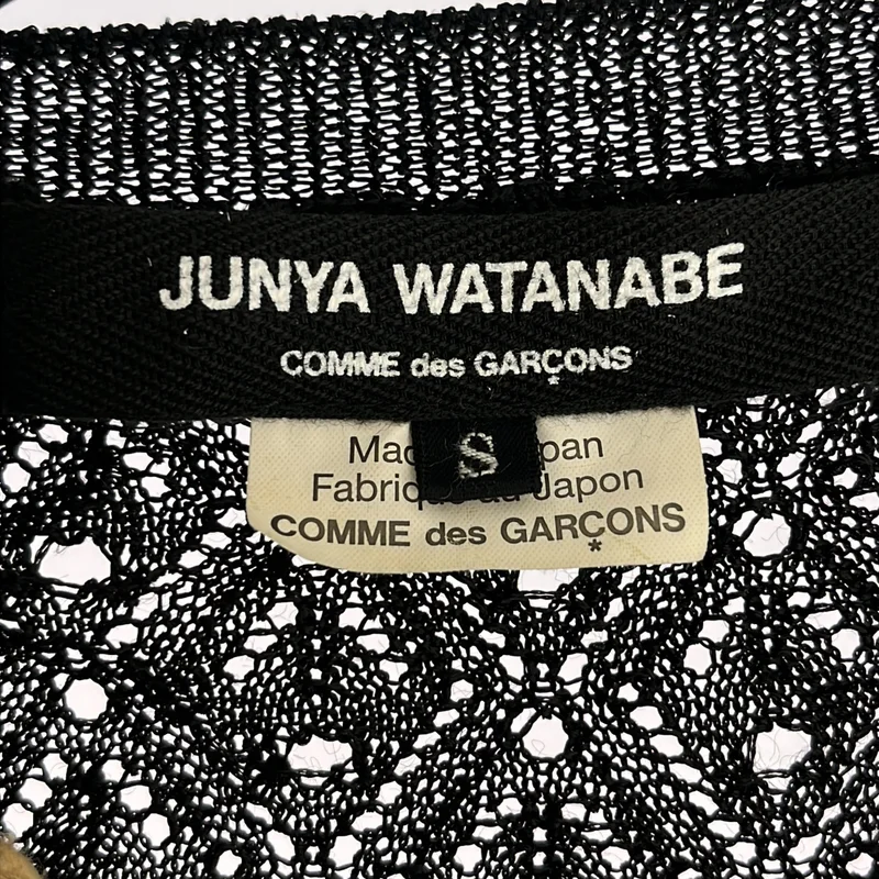 JUNYA WATANABE COMME des GARCONS / ジュンヤワタナベ | 2016SS | コットン ダメージ加工 切り替え クロシェニットワンピース | S | レディース