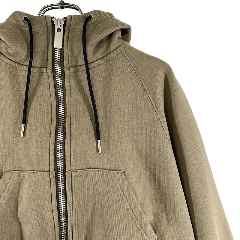 sacai / サカイ | Sロゴ 裾ギャザー ダブルジップ フーデッド パーカ | 2 | レディース