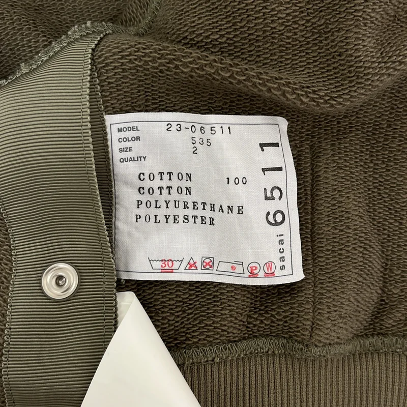 sacai / サカイ | Sロゴ 裾ギャザー ダブルジップ フーデッド パーカ | 2 | レディース