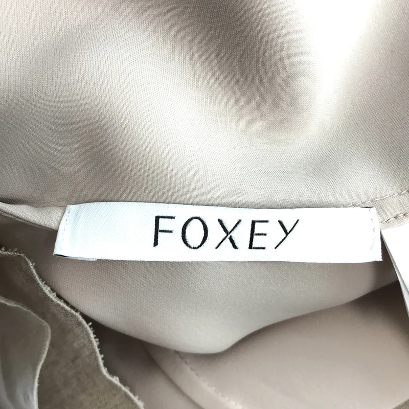 FOXEY / フォクシー | リネン チュールフリル ドレス ワンピース / 裏地付き | 40 | レディース