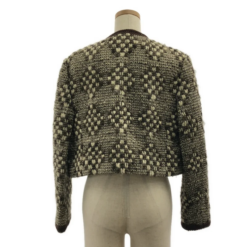 VINTAGE / ヴィンテージ古着 | 1970s | Bill Blass / ウール ツイード ノーカラー ジャケット |
