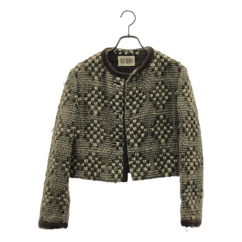 VINTAGE / ヴィンテージ古着 | 1970s | Bill Blass / ウール ツイード ノーカラー ジャケット |