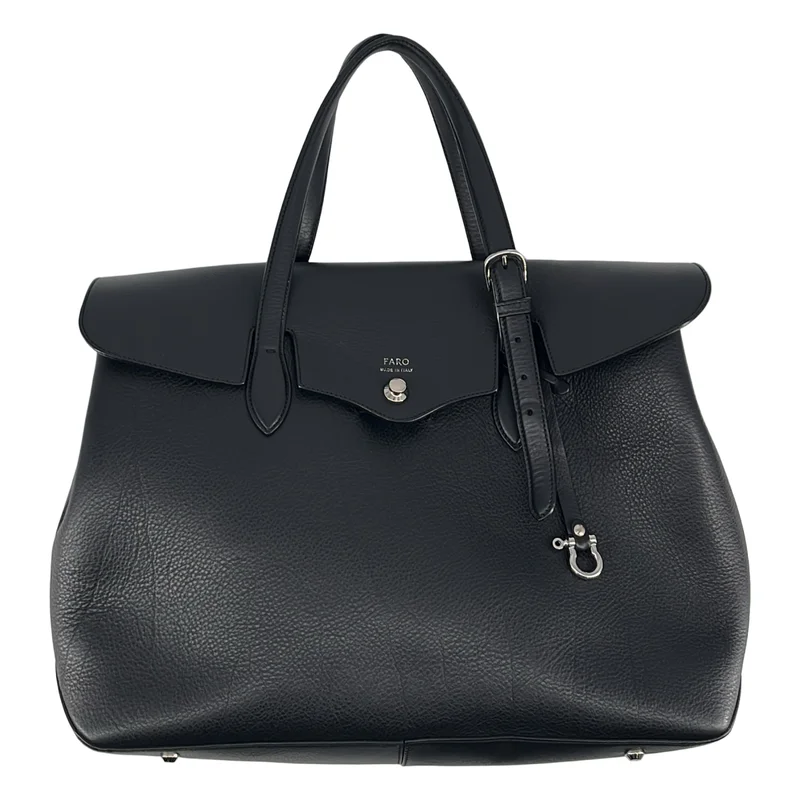 faro / ファーロ | × BEAMS F 別注 FARO FRATELLI / レザー ロゴ フラップ トートバッグ |