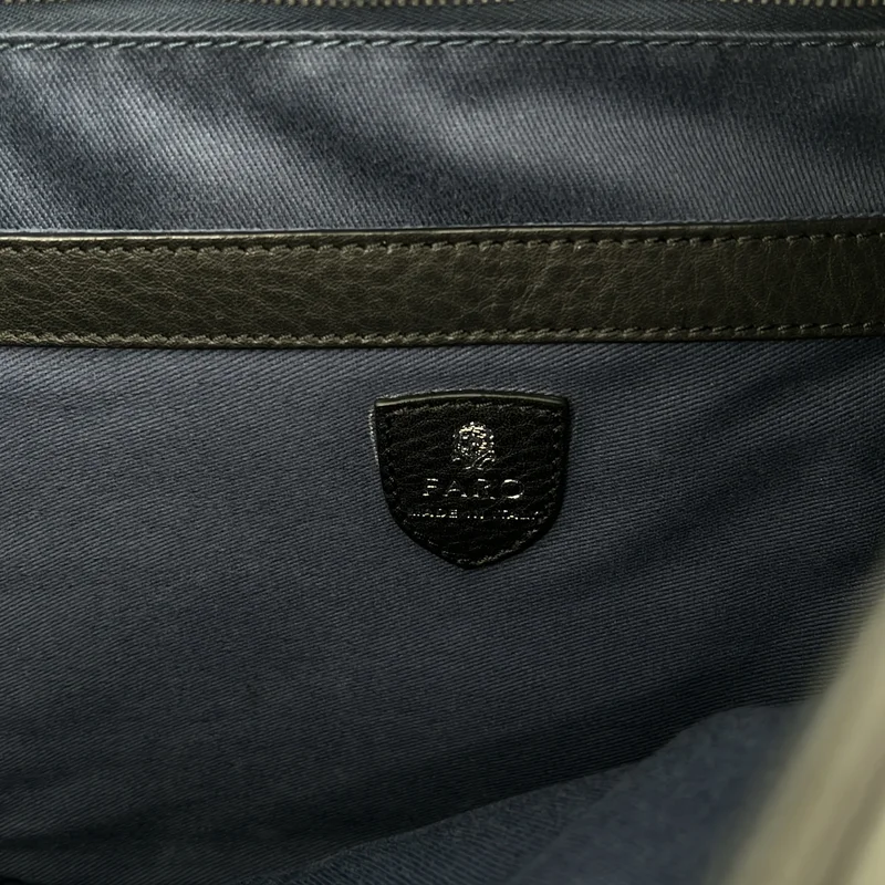 faro / ファーロ | × BEAMS F 別注 FARO FRATELLI / レザー ロゴ フラップ トートバッグ |