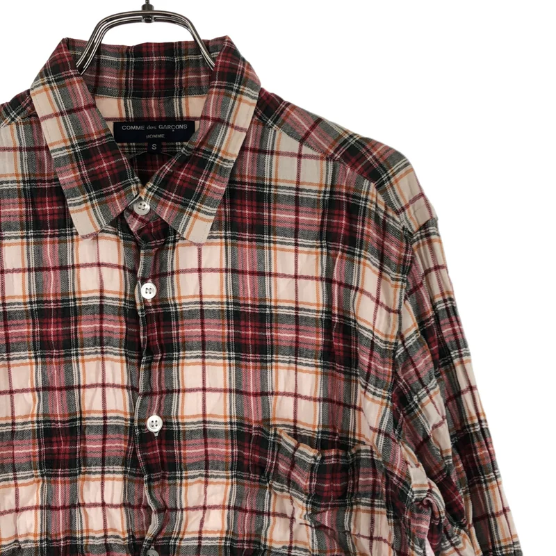 COMME des GARCONS HOMME / コムデギャルソンオム | 2011AW | コットン チェック ワッシャー レギュラーカラー シャツ | S | メンズ