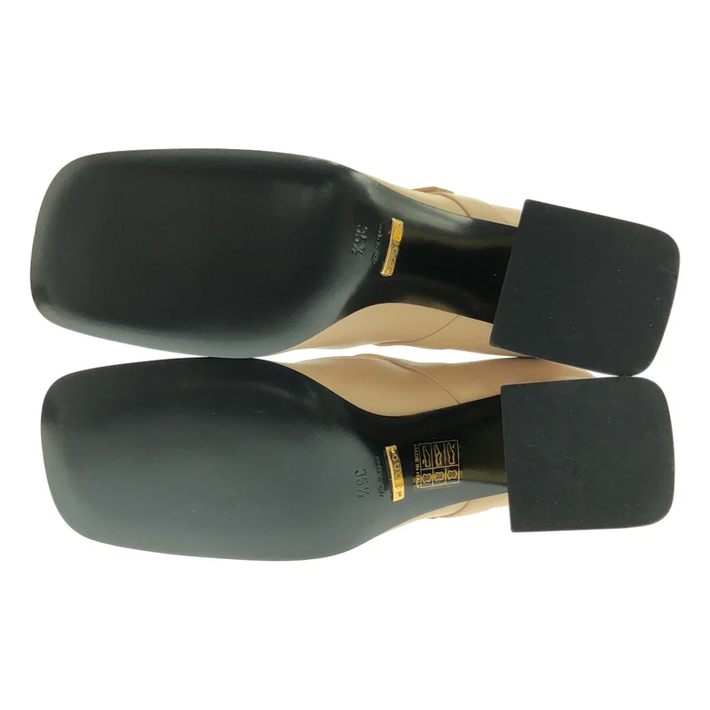 GUCCI / グッチ | レザー ホースビット スクエアトゥ チャンキーヒールパンプス | 35 1/2 | レディース