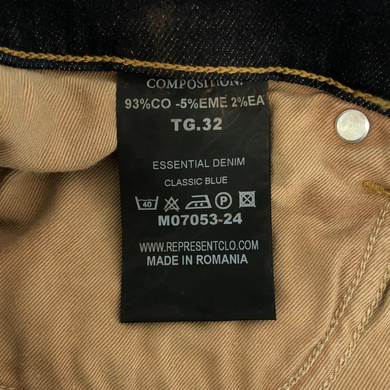 REPRESENT / リプレゼント | ESSENTIAL DENIM / ヴィンテージ加工 エッセンシャル デニムパンツ | 32 | メンズ