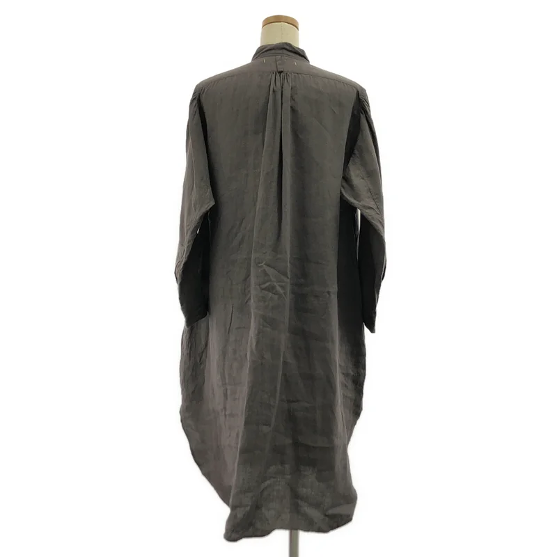 suzuki takayuki / スズキタカユキ | long shirt / リネン バンドカラー ロングシャツワンピース | 0 | レディース