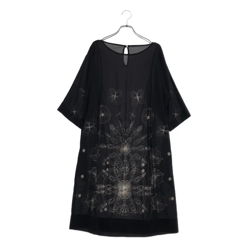 HaaT ISSEY MIYAKE / ハートイッセイミヤケ | フラワーモチーフ ハーフスリーブワンピース | 2 | レディース