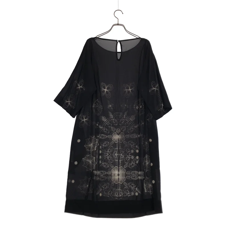 HaaT ISSEY MIYAKE / ハートイッセイミヤケ | フラワーモチーフ ハーフスリーブワンピース | 2 | レディース