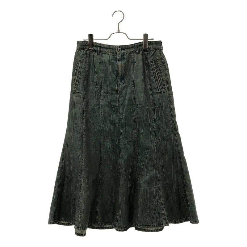 HaaT ISSEY MIYAKE / ハートイッセイミヤケ | ヴィンテージ加工 プリーツ デニムスカート | 3 | レディース