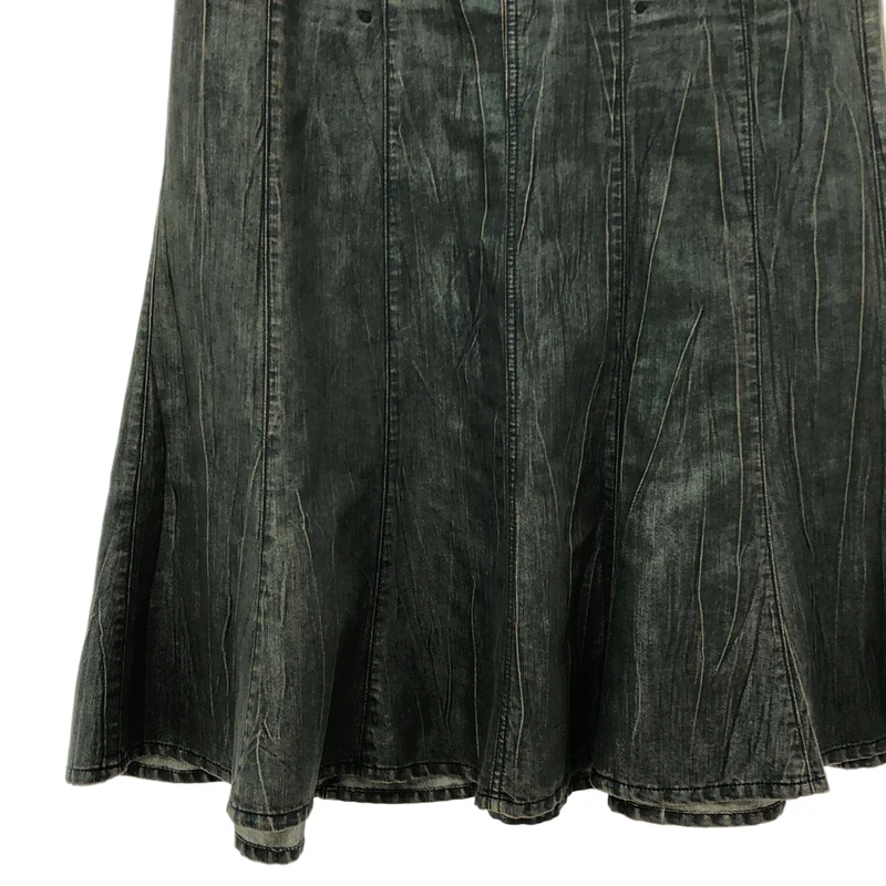 HaaT ISSEY MIYAKE / ハートイッセイミヤケ | ヴィンテージ加工 プリーツ デニムスカート | 3 | レディース