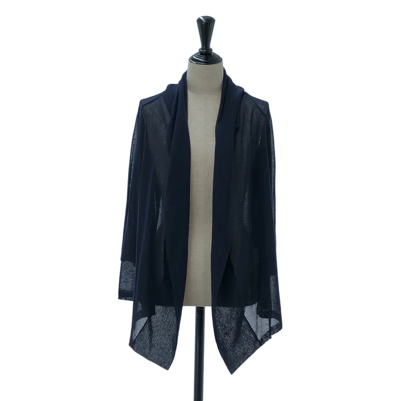 HaaT ISSEY MIYAKE / ハートイッセイミヤケ | コットン シアー フーデッドカーディガン | 2 | レディース
