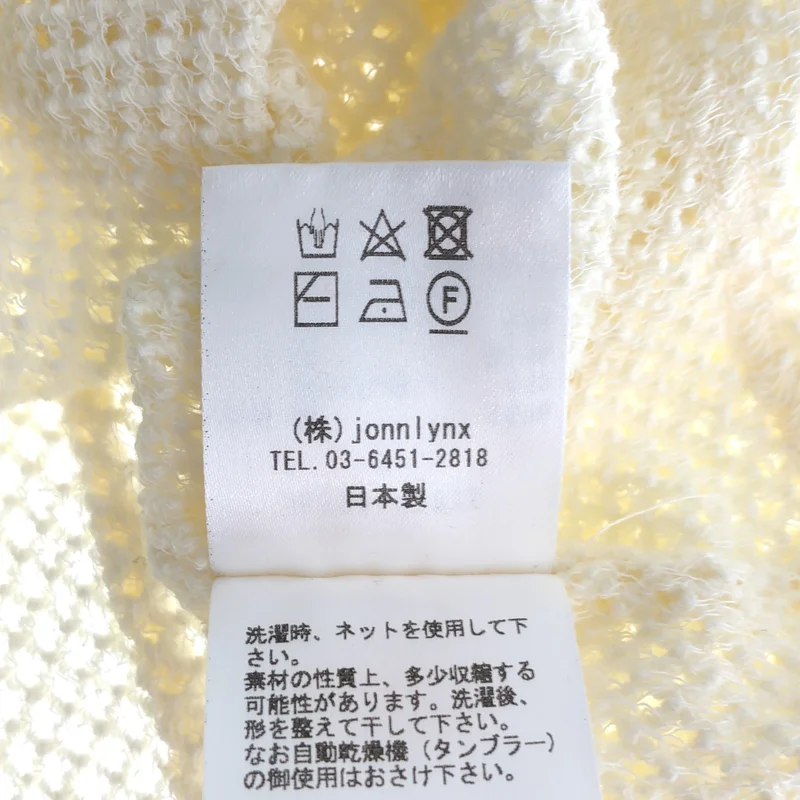 jonnlynx / ジョンリンクス | cotton mesh tops ニット JL224-CT875 | F | レディース