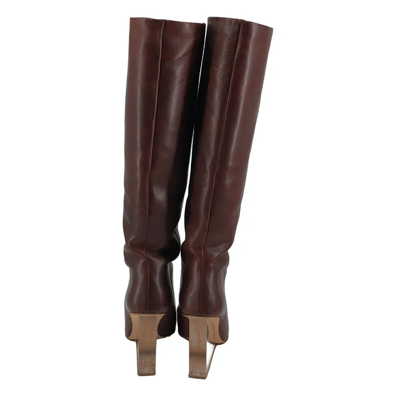 Maison Martin Margiela / メゾンマルタンマルジェラ | × H&M クリアウェッジ レザー ロングブーツ | 36 | レディース