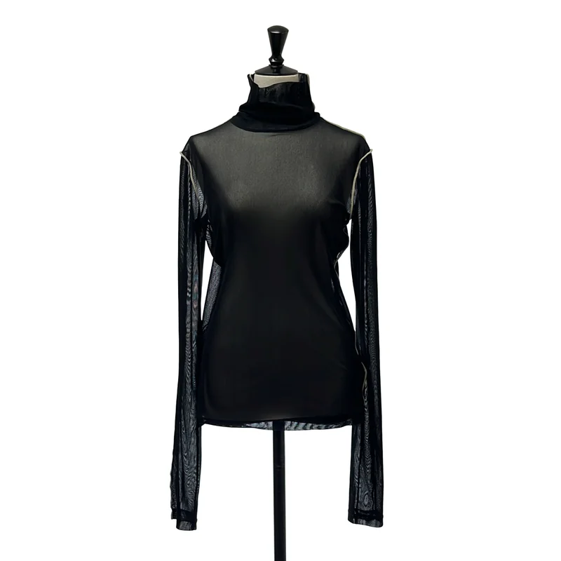 HELMUT LANG / ヘルムートラング | パイピングサイドライン ハイネック トップス | M | レディース