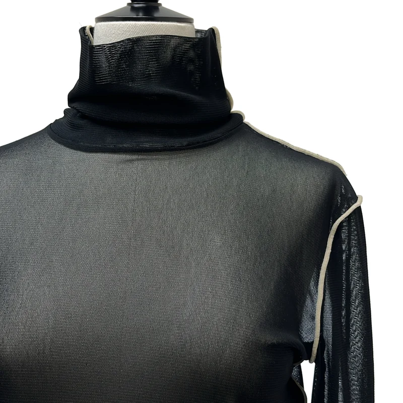 HELMUT LANG / ヘルムートラング | パイピングサイドライン ハイネック トップス | M | レディース