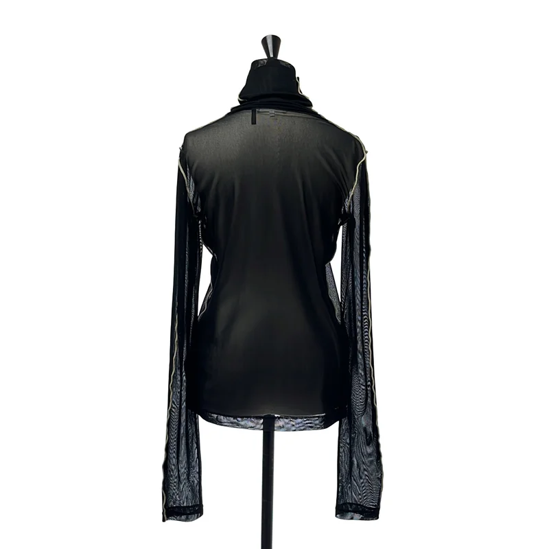 HELMUT LANG / ヘルムートラング | パイピングサイドライン ハイネック トップス | M | レディース