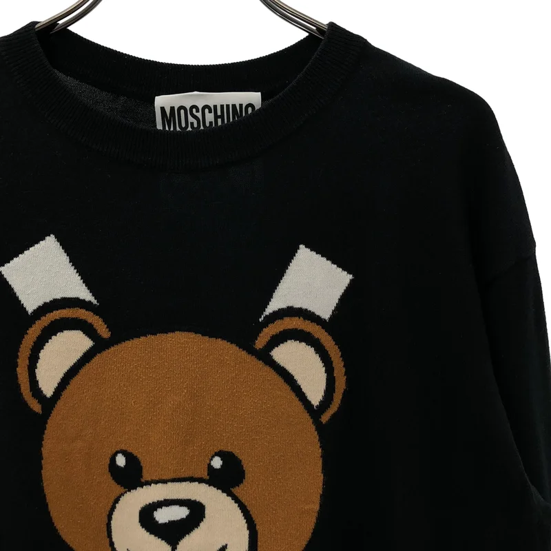MOSCHINO / モスキーノ | コットン ベア クルーネックニット | S | レディース