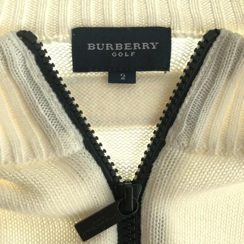 Burberry / バーバリー | GOLF / コットン ハーフジップニット | 2 | メンズ