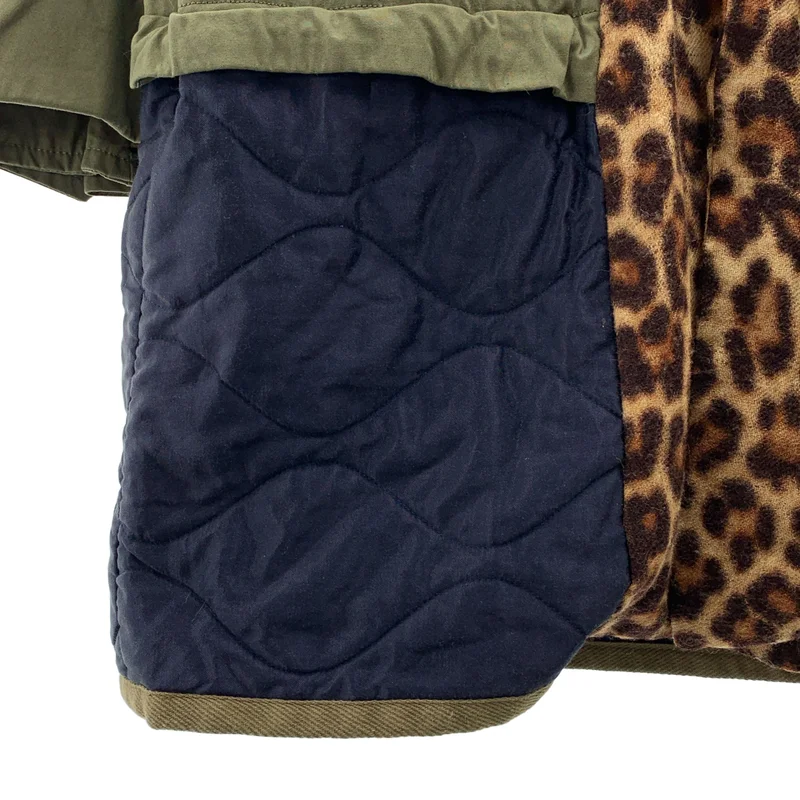 sacai / サカイ | 2020AW | 異素材 レオパード 切り替え リバーシブルコート | 1 | メンズ