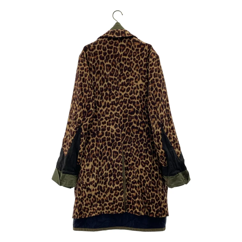 sacai / サカイ | 2020AW | 異素材 レオパード 切り替え リバーシブルコート | 1 | メンズ