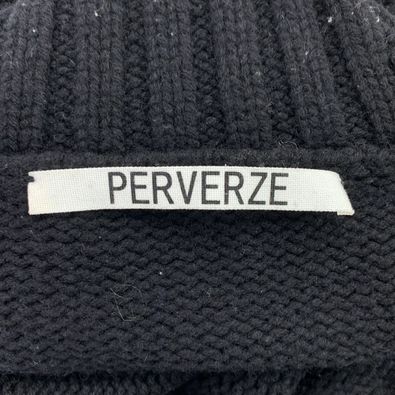 PERVERZE / パーバーズ | ウール カットオフ ハイネック ニット セーター | F | レディース