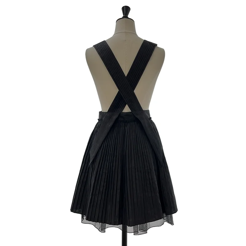 ALEXANDER WANG / アレキサンダーワン | リネン シルク シアーレイヤード プリーツ ジャンパースカート | 0 | レディース