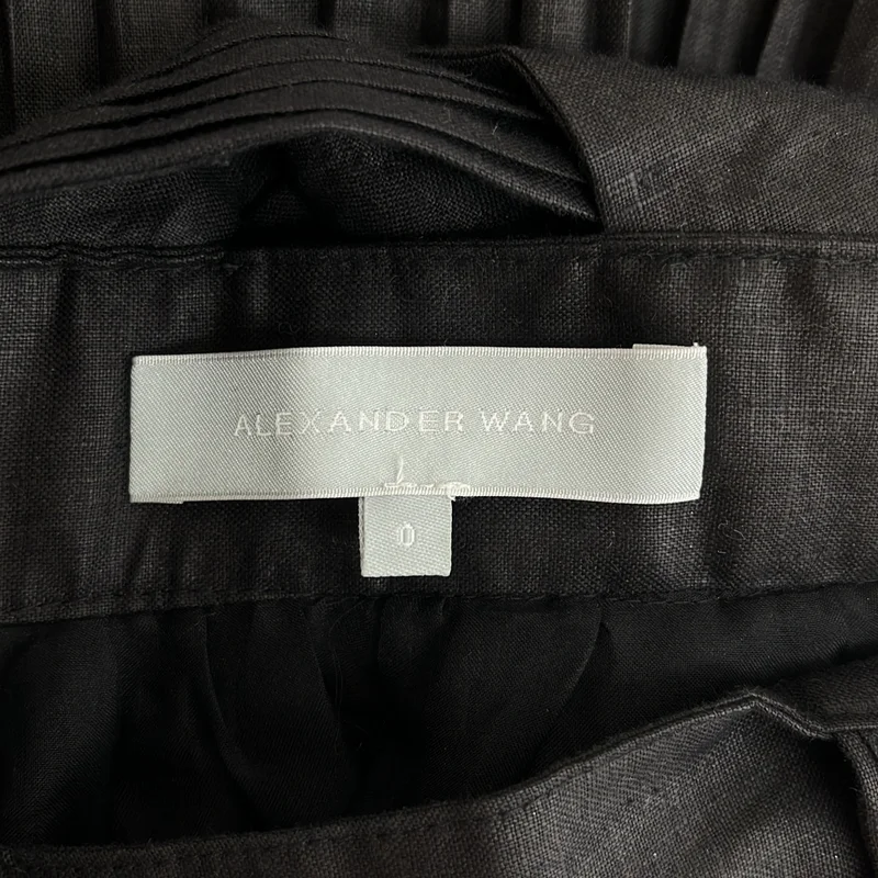 ALEXANDER WANG / アレキサンダーワン | リネン シルク シアーレイヤード プリーツ ジャンパースカート | 0 | レディース