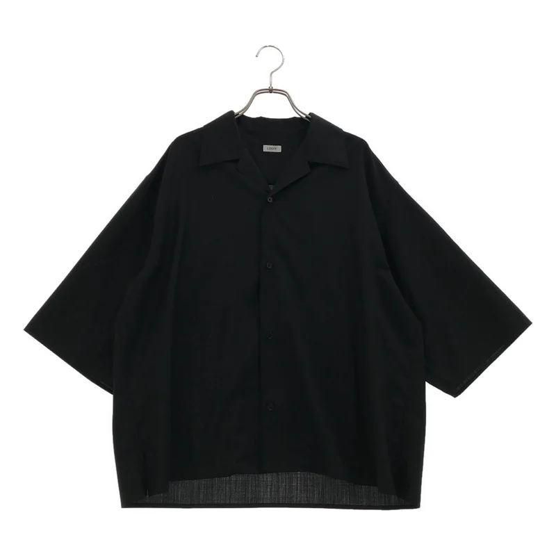 LOEFF / ロエフ | ウール 七分袖 オープンカラーシャツ | 1 | メンズ