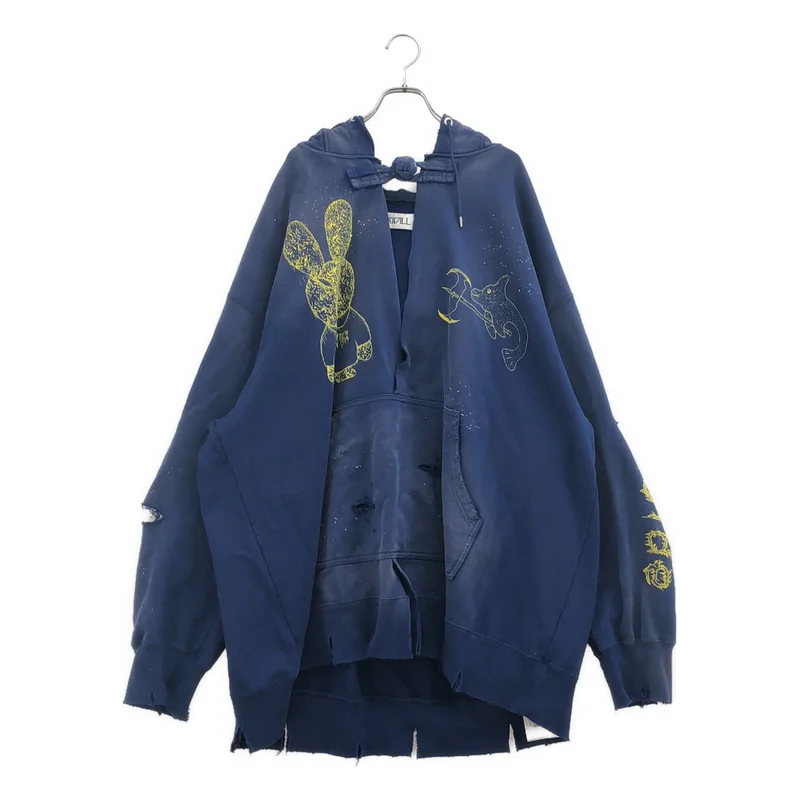 KIDILL / キディル | 2026SS | DESTROYED BUNNY HOODIE デストロイ加工 オーバーサイズ フーディ | FREE | メンズ