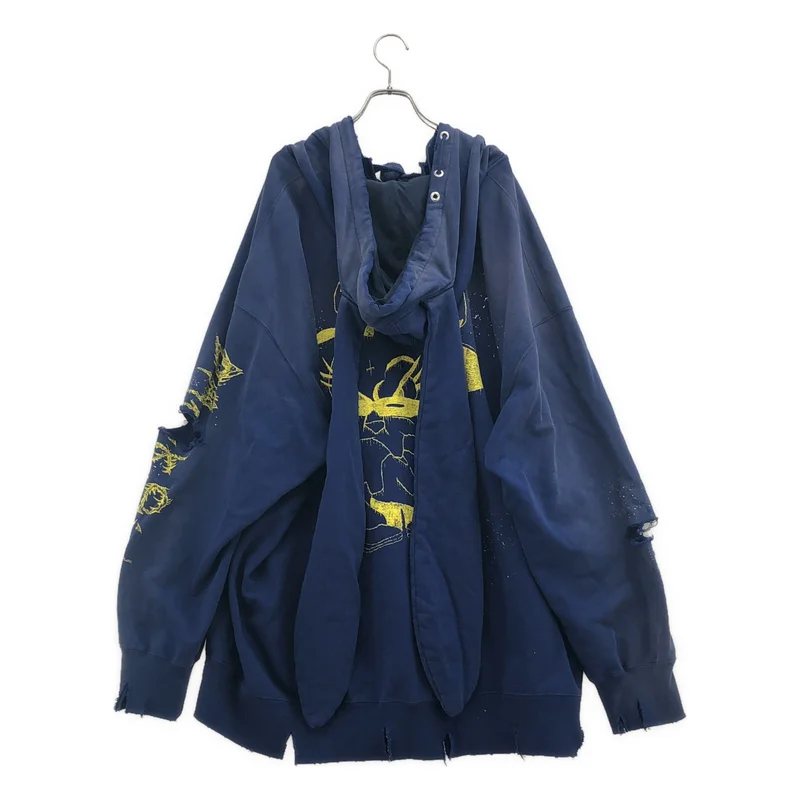 KIDILL / キディル | 2026SS | DESTROYED BUNNY HOODIE デストロイ加工 オーバーサイズ フーディ | FREE | メンズ