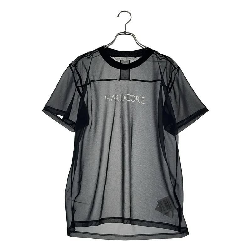 JOHN LAWRENCE SULLIVAN / ジョンローレンスサリバン | SEE-THROUGH PRINT TEE シアー クルーネック Tシャツ | M | メンズ