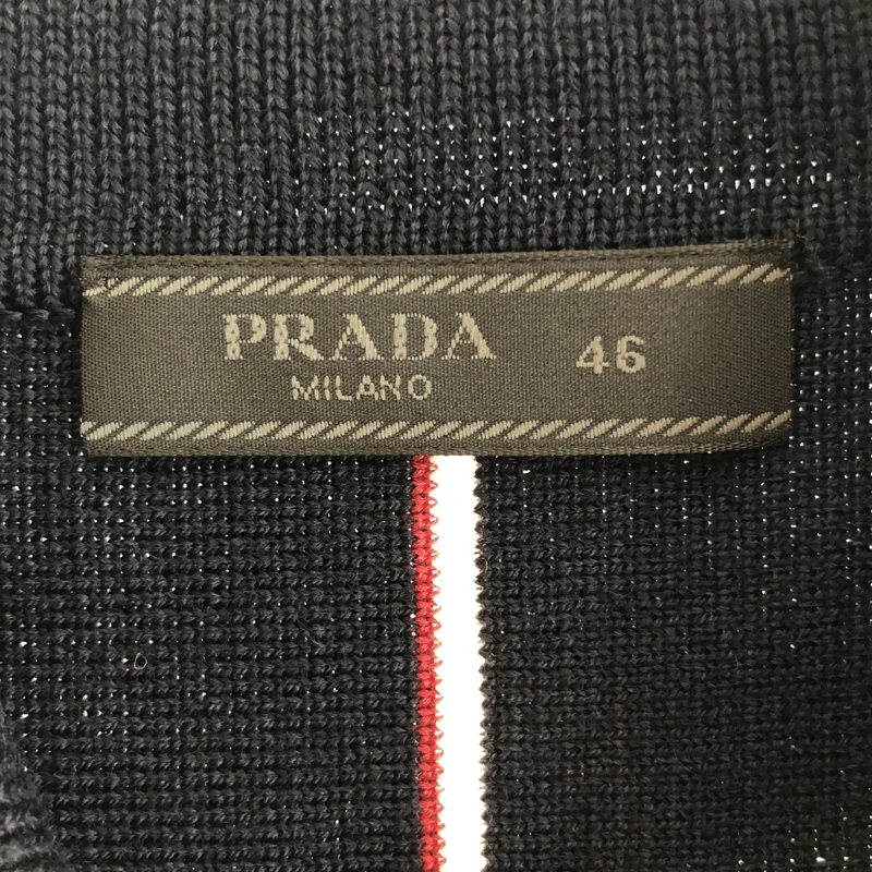 PRADA / プラダ | ウール ストライプカーディガン | 46 | メンズ