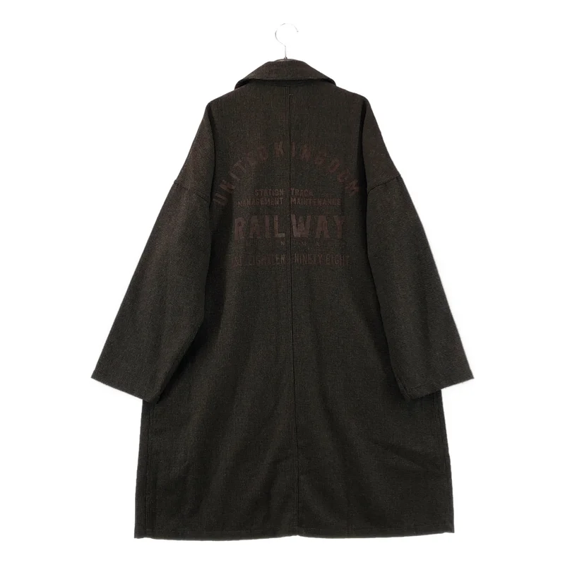 Yarmo / ヤーモ | THE UNIFORM DUSTER COAT / Gingham Check / バックロゴ シングル コート | S | メンズ