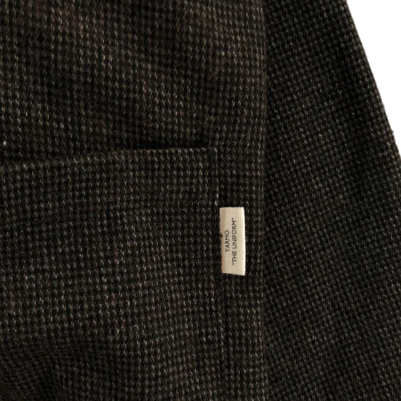 Yarmo / ヤーモ | THE UNIFORM DUSTER COAT / Gingham Check / バックロゴ シングル コート | S | メンズ