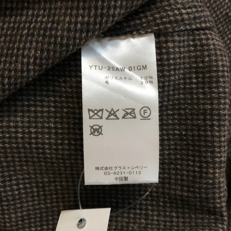 Yarmo / ヤーモ | THE UNIFORM DUSTER COAT / Gingham Check / バックロゴ シングル コート | S | メンズ