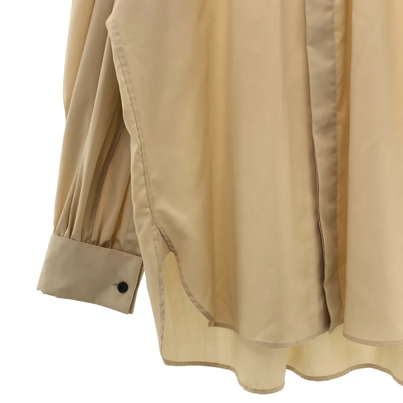 HYKE / ハイク | 2023AW | FD BALOON SLEEVE SHIRT / ギャザー バンドカラー シャツ ブラウス | 1 | レディース