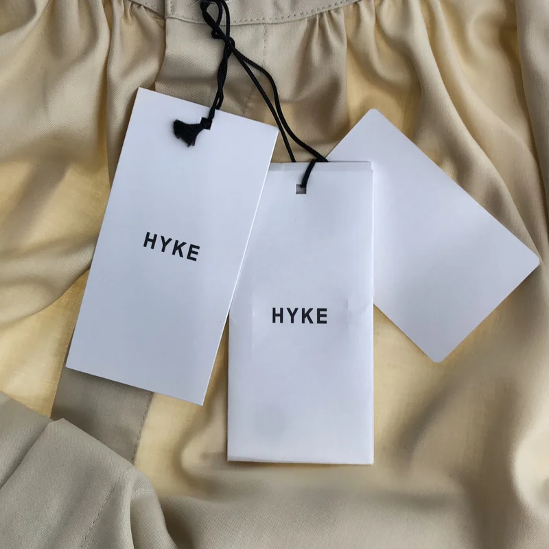 HYKE / ハイク | 2023AW | FD BALOON SLEEVE SHIRT / ギャザー バンドカラー シャツ ブラウス | 1 | レディース