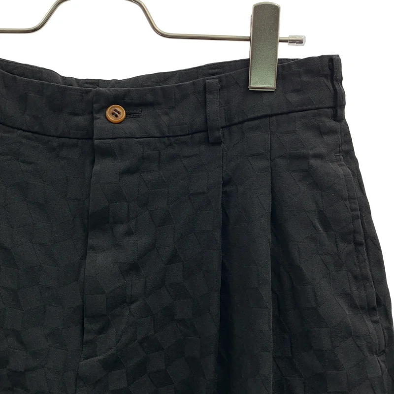 COMME des GARCONS COMME des GARCONS / コムコム | 2014AW | ポリエステル 製品加工 幾何学模様 ジャガード 2タック ワイドパンツ | S | レディース