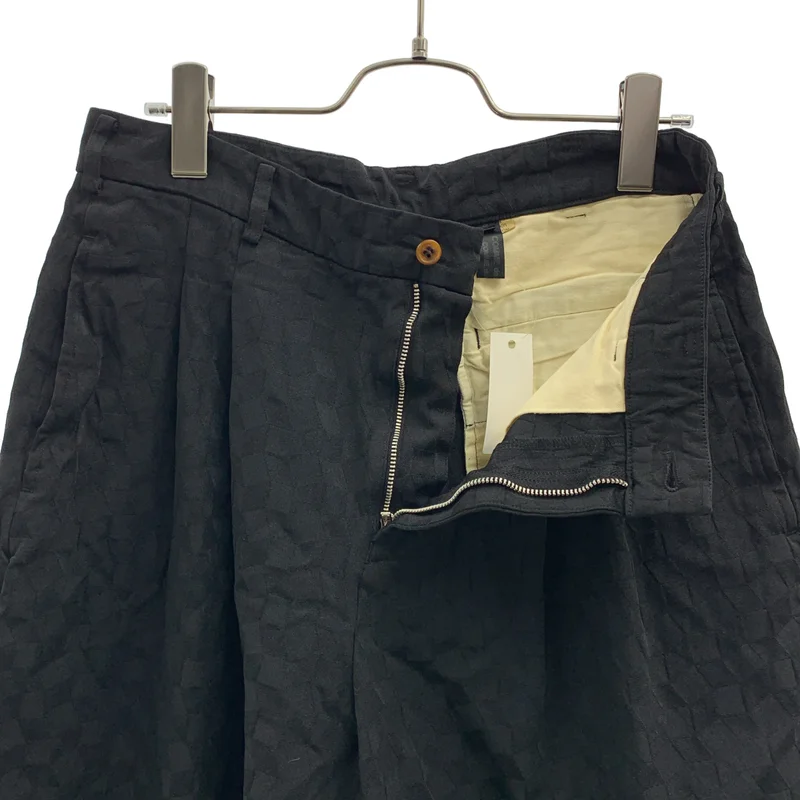 COMME des GARCONS COMME des GARCONS / コムコム | 2014AW | ポリエステル 製品加工 幾何学模様 ジャガード 2タック ワイドパンツ | S | レディース