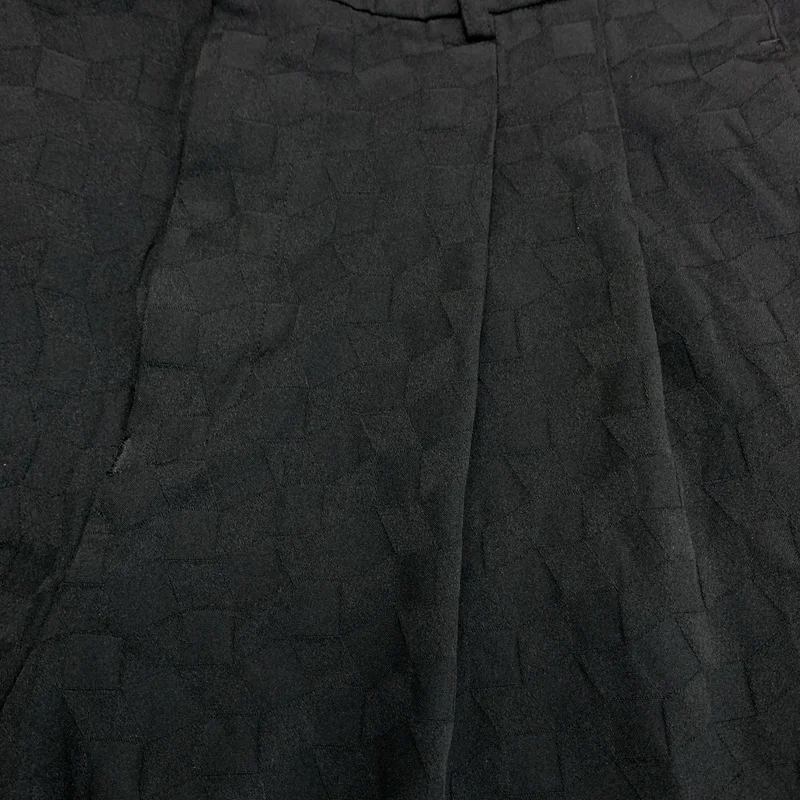 COMME des GARCONS COMME des GARCONS / コムコム | 2014AW | ポリエステル 製品加工 幾何学模様 ジャガード 2タック ワイドパンツ | S | レディース