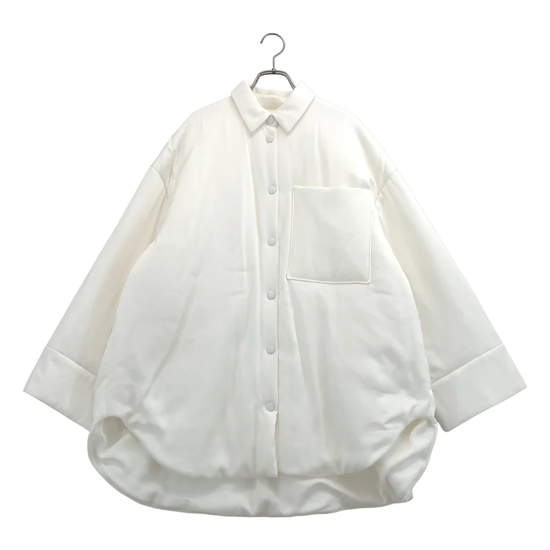 ENFOLD / エンフォルド | 2026SS | PADDING BIG SHIRT JACKET / パディング ビッグ シャツジャケット | 38 | レディース