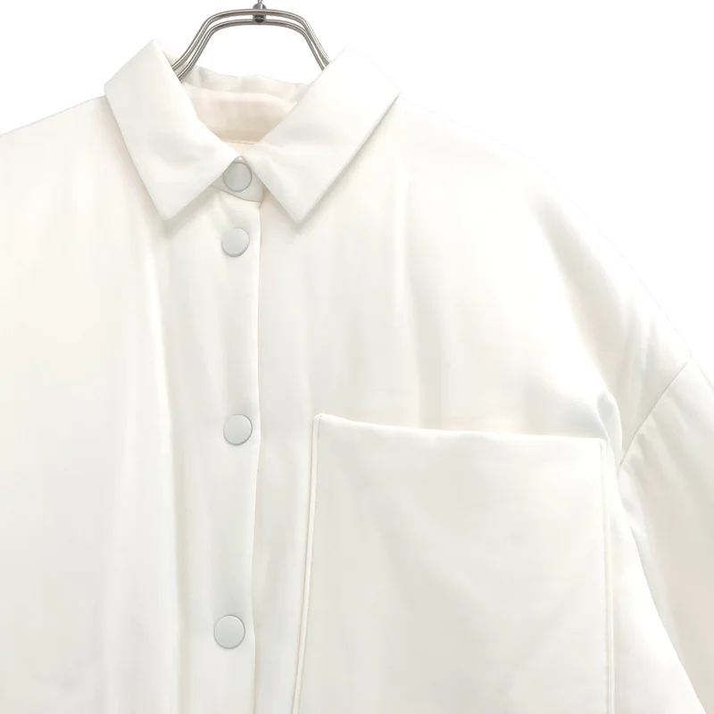 ENFOLD / エンフォルド | 2026SS | PADDING BIG SHIRT JACKET / パディング ビッグ シャツジャケット | 38 | レディース
