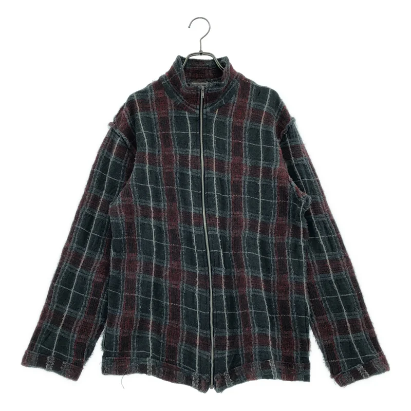COMME des GARCONS HOMME / コムデギャルソンオム | 2002AW | ウール 縮絨 チェック ジップアップ ジャケット |