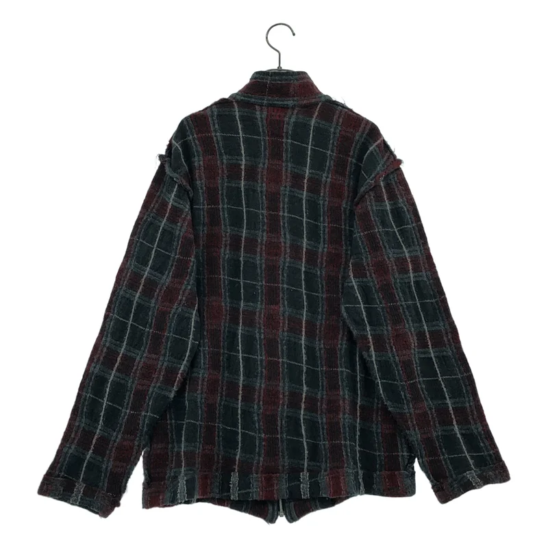 COMME des GARCONS HOMME / コムデギャルソンオム | 2002AW | ウール 縮絨 チェック ジップアップ ジャケット |