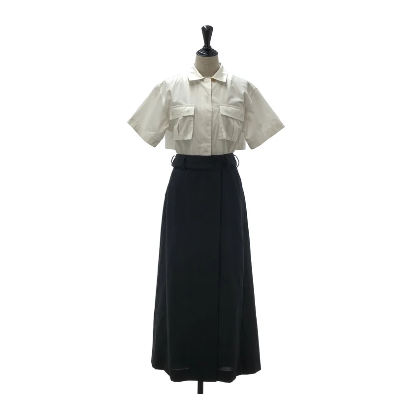 sacai / サカイ | SUITING MIX DRESS / スーティング ミックス ドレス | 1 | レディース