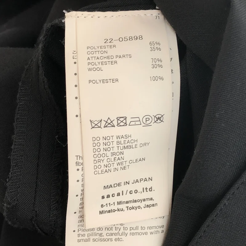 sacai / サカイ | SUITING MIX DRESS / スーティング ミックス ドレス | 1 | レディース