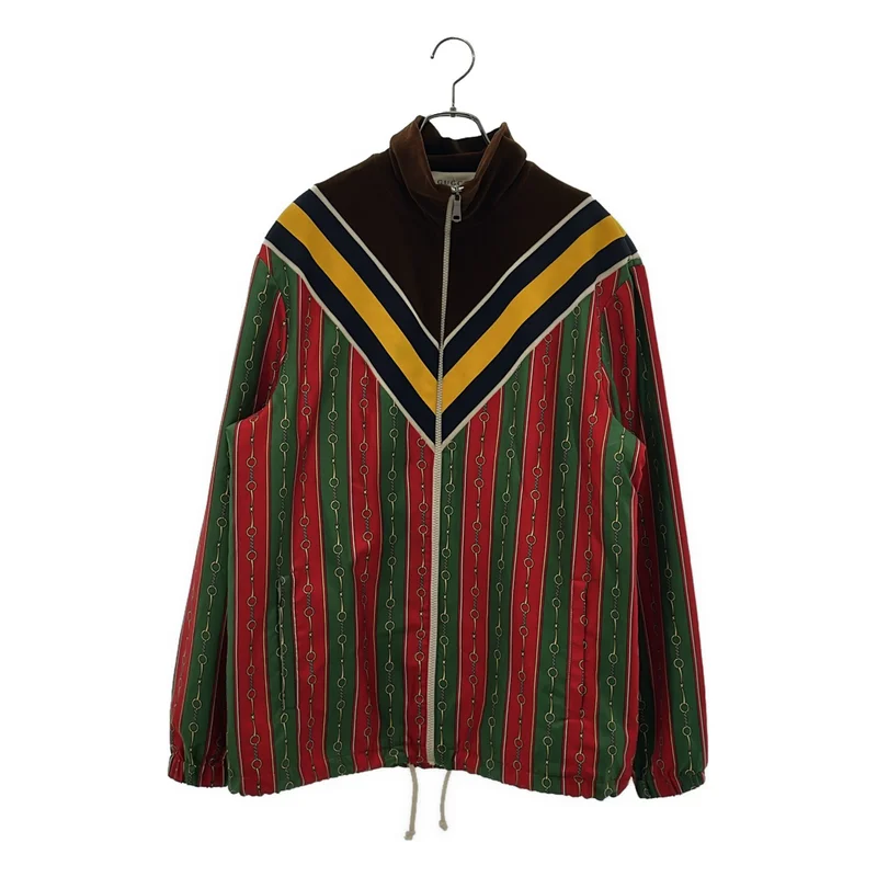 GUCCI / グッチ | ホースビット ストライププリント ベロア切替 トラックジャケット | M | メンズ